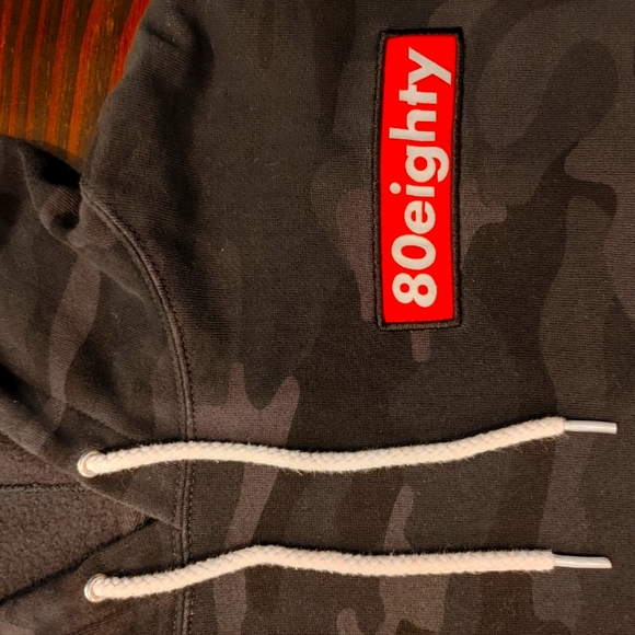 Eighty8 Men's Small Hoodie Black&Gray Cammo - Picture 3 of 4